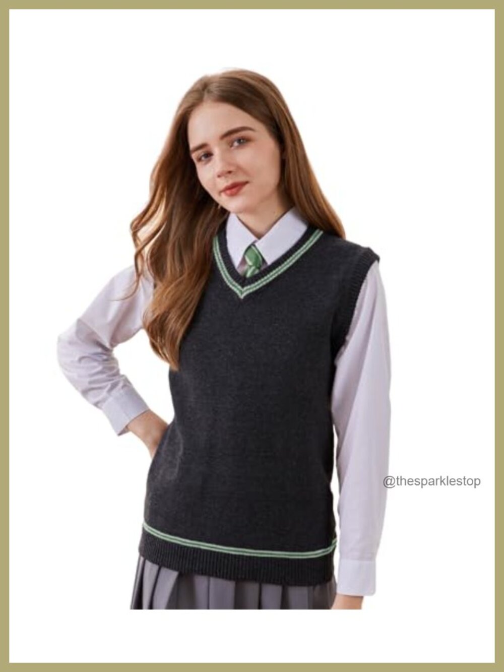 Knit Sweater Vest V-Neck Sleeveless Pullover Cosplay Costume